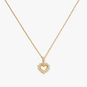 Kate Spade shining spade, gold and pearl necklace